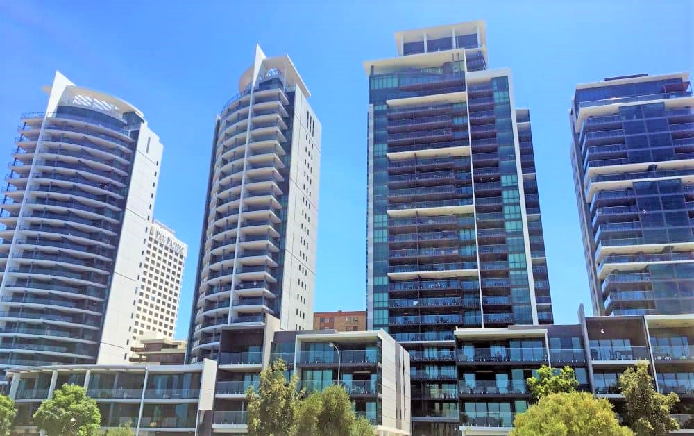 Apartment buildings in Perth.