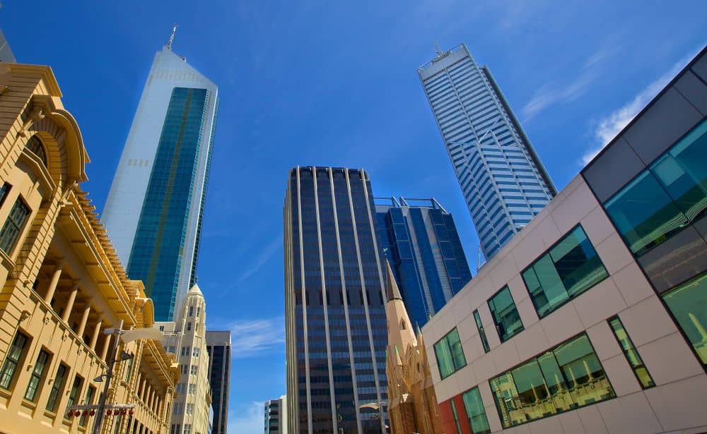 Skyscrapers at Perth Business District.