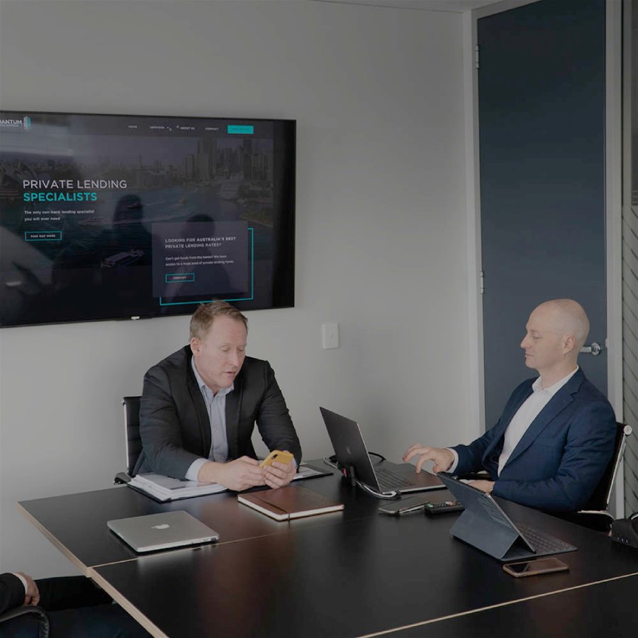two businessmen in a meeting